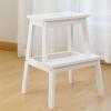 LHYZF Wooden Step Ladder, 2 Steps Folding Climb Step Stool, Multifunction for Home and Library and Loft Ladder Shelving - White view 1