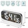 Sxdthy Digital Alarm Clock,with Large Number LED Display,USB Charger, Portable Bedside Desk for Heavy Sleepers,Kids,Bedroom,Home,Multifunctional Mirror Digital Luminous Sitting Clock (Color : White) view 2