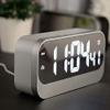 Sxdthy Digital Alarm Clock,with Large Number LED Display,USB Charger, Portable Bedside Desk for Heavy Sleepers,Kids,Bedroom,Home,Multifunctional Mirror Digital Luminous Sitting Clock (Color : White) view 4