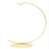 Polish Gallery Glass Ornament Display Stand Holder 8 inch Tall Tabletop Round Hanger Hook for Glass Ball 150mm/6inch  Gold view 1