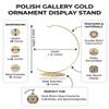 Polish Gallery Glass Ornament Display Stand Holder 8 inch Tall Tabletop Round Hanger Hook for Glass Ball 150mm/6inch  Gold view 3