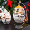Polish Gallery Glass Ornament Display Stand Holder 8 inch Tall Tabletop Round Hanger Hook for Glass Ball 150mm/6inch  Gold view 4