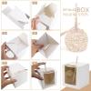 BadenBach 40 Pack Candy Apple Boxes with Hole and Sticks, 4" x 4" x 4" Kraft Caramel Apple Box with Clear Window, Chocolate Covered Apples Packaging Boxes for Wedding,Party,Father's Day(White) view 3