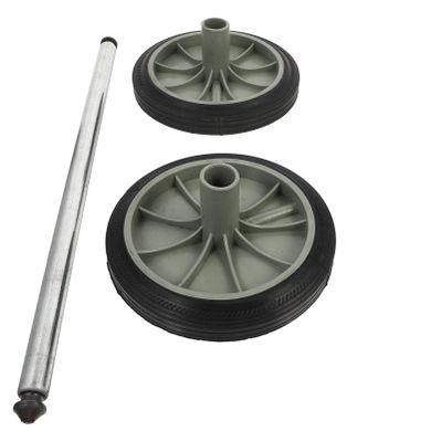 Angoily Trash Can Wheels Replacement, Garbage Can Wheels Replacement Set, Hollow Shaft 2 Rubber Wheels Pulley Wheel, Trash Bin Wheels Replacement