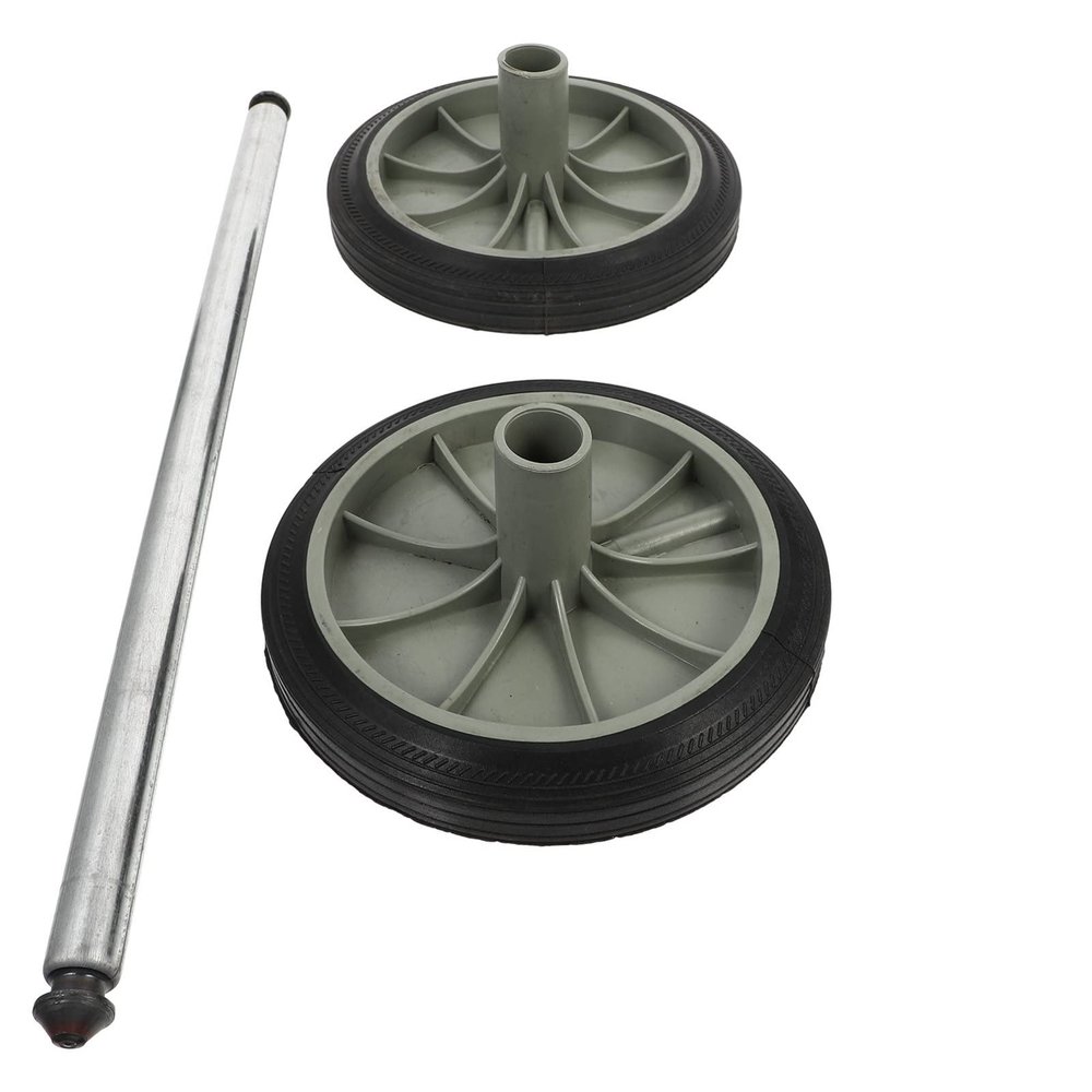 Angoily Trash Can Wheels Replacement, Garbage Can Wheels Replacement Set, Hollow Shaft 2 Rubber Wheels Pulley Wheel, Trash Bin Wheels Replacement