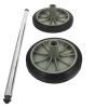 Angoily Trash Can Wheels Replacement, Garbage Can Wheels Replacement Set, Hollow Shaft 2 Rubber Wheels Pulley Wheel, Trash Bin Wheels Replacement view 1