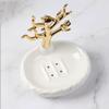 YKHB soap Holder Soap Dish Creative Soap Holder Nordic Style Soap Tray Bird Gold-Plated Tree Branch Soap Box Personality Cute Soap Case Easy to use (Color : White) view 4