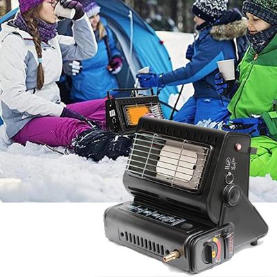 LKP Gas Heater Outdoor Heating 2-in-1, Camping Space Heaters for Tent, Portable Patio Heater Garage Fishing Survival Emergency Mini Heater