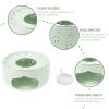1set Light Green Ceramic Teapot Warmer Multi-Functional Tea Heating Base for Home Use Convenient Candle Stand for Loose Leaf Tea and for Housewarming and Birthdays view 3