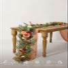 Ling's moment Terracotta Flower Garland - 6FT Eucalyptus & Rose - Sweetheart Table Decor for Wedding Reception, Fall Artificial Floral Garland for Mantle, Christmas Decoration, Burnt Orange view 2