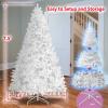 YardGrow 7.38ft Artificial Premium Spruce Christmas Tree Hinged Fir Pine Tree Stand Included for Xmas Decoration (White) view 4