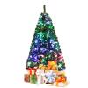 GOFLAME 5 Ft Pre-lit Artificial Christmas Tree, Premium Fiber Optic Christmas Tree, Holiday Spruce Xmas Tree with Solid Metal Stand, Party Decoration w/ 449 Branch Tips for Indoor Decoration view 1