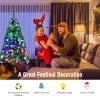 GOFLAME 5 Ft Pre-lit Artificial Christmas Tree, Premium Fiber Optic Christmas Tree, Holiday Spruce Xmas Tree with Solid Metal Stand, Party Decoration w/ 449 Branch Tips for Indoor Decoration view 2