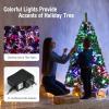 GOFLAME 5 Ft Pre-lit Artificial Christmas Tree, Premium Fiber Optic Christmas Tree, Holiday Spruce Xmas Tree with Solid Metal Stand, Party Decoration w/ 449 Branch Tips for Indoor Decoration view 4