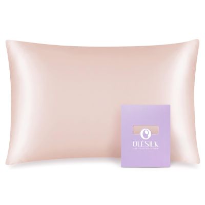 OLESILK Toddler 100% Mulberry Silk Pillowcase, Zipper, 13"x 18", Plum