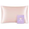 OLESILK Toddler 100% Mulberry Silk Pillowcase, Zipper, 13"x 18", Plum view 1