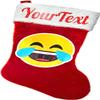 Bopsterized Customized Sparkling Glitter Christmas Stocking (Laughing with Tears of Joy) view 1