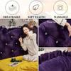 ZZYK Soft Reading Headboard Pillow, Large Bolster Headboard Backrest Positioning Support Wedge Cushion, for Day Bed Bunk Bed Sofa Bed with Removable Cover,Purple,59"/150cm view 2