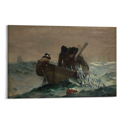 16 Masterpieces by Winslow Homer - The Herring Net by Winslow Homer Canvas Art Poster and Wall Art Picture Print Modern Family Bedroom Decor Posters 28x42inch(70x105cm)