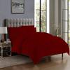 7 Piece Bed-in-A-Beg Set Includes-1 Box Stitched Comforter,1 Fitted 18" Deep Pocket,1 Flat,4 Pillowcases 100% Cotton 500 GSM Fill Classic Box Stitched Comforter Bed Set Oversized King-Burgundy view 1