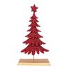 Christmas Tree Holiday Table Dcor, Hand Beaded Dickens Holiday Tablescape with Gold Metal Stand, Mantel X'Mas Dcor, Red view 1