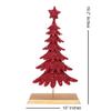 Christmas Tree Holiday Table Dcor, Hand Beaded Dickens Holiday Tablescape with Gold Metal Stand, Mantel X'Mas Dcor, Red view 3