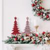 Christmas Tree Holiday Table Dcor, Hand Beaded Dickens Holiday Tablescape with Gold Metal Stand, Mantel X'Mas Dcor, Red view 4