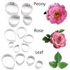 42Pcs Stainless Steel Gum Paste Flower Cutter Set Fondant Flower Cutter Gumpaste Flower Molds Sugarcraft Flower Making Tool for Wedding,Birthday Cake Decorating view 3