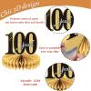 9 Pieces 100th Birthday decorations 100th birthday centerpieces for Tables Decorations Cheers to 100 Years Honeycomb Table Topper Happy 100 Birthday Decorations for Men and Woman Party Decor view 3