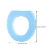 2Pcs Eva Toilet Seat Covers - Thicken, Waterproof, Washable, Self-Adhesive, Warm and Comfortable for Winter, Universal Fit, Blue view 2