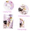 3sscha 50Pcs Cat Party Favor Bags Cute Kitten Themed Purple Waterproof Goodies Cookies Bag with Die Cut Handles Animals Pet Paw Glossy Plastic Gift Pack for Kid Birthday Party Decoration Supplies view 3