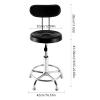 DNYSYSJ Adjustable Bar Stools with Backrest Black PU Leather Modern Swivel Hydraulic Bar Stool Office Chair Seat 16.5''-21'' Height Adjustable Counter Stools, 220 LB Load view 2