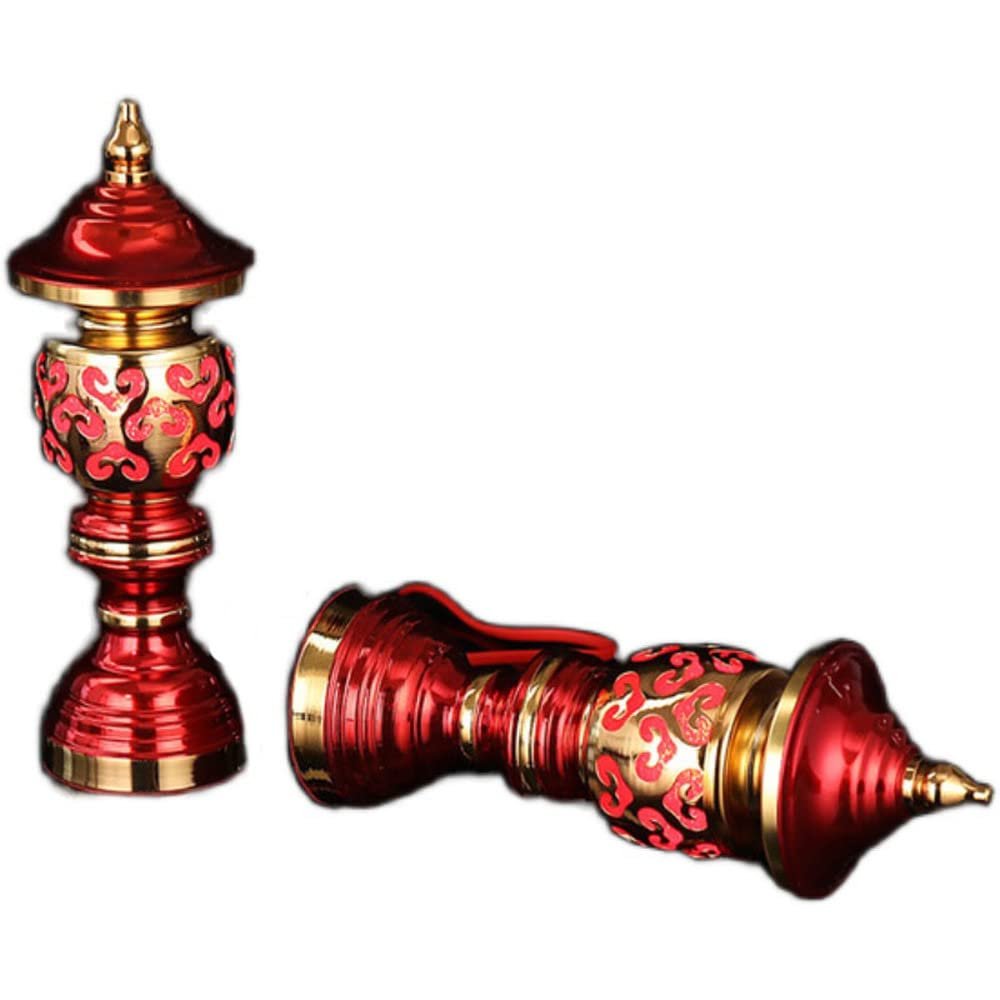 PAYNAN 1pairs 24cm LED Alloy Lamp Guanyin God Wealth Lamp Buddha Light Buddhist Supplies