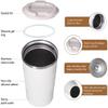 12.8oz/380ML Travel Mug Vacuum Stainless Steel Insulated Coffee Mug Double Walled Thermal Water Bottle, Portable Coffee Thermos Leak Proof Coffee Tumbler for Home Office Car, Keep Hot Or Cold Water view 2