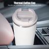 12.8oz/380ML Travel Mug Vacuum Stainless Steel Insulated Coffee Mug Double Walled Thermal Water Bottle, Portable Coffee Thermos Leak Proof Coffee Tumbler for Home Office Car, Keep Hot Or Cold Water view 3