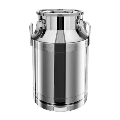 20L/30L/40L/50L/60L Stainless Steel Milk Can Milk bucket Wine Pail Bucket Milk Can Tote Jug with Sealed Lid Heavy Duty, Easy to Open and Use, Silver(US Stock) (40L)