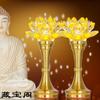 PAYNAN 1pc 16cm Tradition LED Buddha Lamp Crystal Lotus Lamp Household Buddhism Temple Supplies view 2