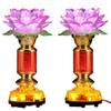 PAYNAN 1pairs 26cm LED Colorful Lotus Lamp Buddha Lamp Household Worship Buddhist Supplies view 1