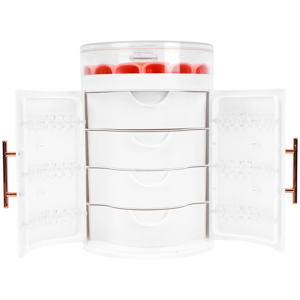 Cabilock 1pc Cylindrical Jewelry Box for Elegant Storage Decorative Earring Organizer Five Design for Necklaces and Bracelets Decor