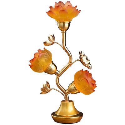 PAYNAN Crystal Lotus Buddha Lamp, 30.5cm, Gold