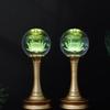 PAYNAN 1pairs 17cm Buddha Lamp Crystal LED Lotus Lamp Colorful God Wealth Lamp Buddhist Supplies view 2