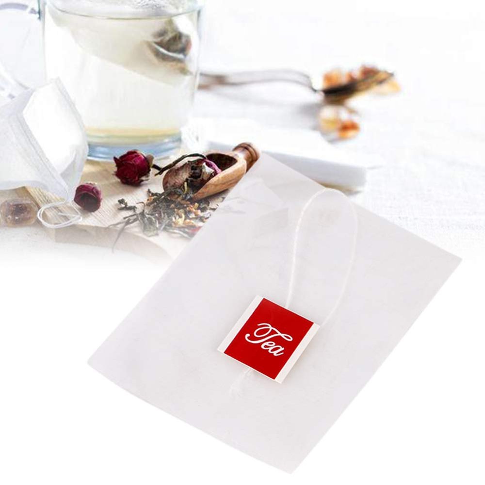 100 Pcs Nylon Drawstring Bags, Natural Unbleached Nylon Straining Herbs Cheesecloth Bags, Coffee Tea Brew Bags, Spice Bags