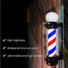 MIUXIU 35-inch Barber Pole Red White Blue Stripes with LED Light,Traditional Barber Pole Outside Barber Shop Rotating Light Sign Light Box Rainproof Hairdressing Salon Save Energy Wall Lamp view 3