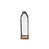 12.25" Black and Brown Handmade Lantern with Glass Tube Insert view 1