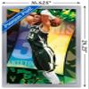 NBA Milwaukee Bucks - Giannis Antetokounmpo 21 Wall Poster, 22.4L" x 14.7W", Silver Framed Version view 3