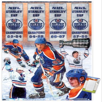 Trends International Wayne Gretzky - Banners Wall Poster, 22.4L x 14.7W, Premium Poster & Mount Bundle
