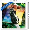NBA Milwaukee Bucks - Giannis Antetokounmpo 21 Wall Poster, 22.4L" x 14.7W", White Framed Version view 3