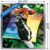 NBA Milwaukee Bucks - Giannis Antetokounmpo 21 Wall Poster, 34L" x 22.4W", Silver Framed Version view 3