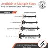 4 Pack 16" Black Faux Strap Hinges - Hand Forged Dummy Faux Hinge  Handmade Rustic Iron Hinges for Farmhouse Shutter, Carriage Doors, Barn Door, Castle Door, and Gates  Nouvelle Fleur De Lis Series view 2
