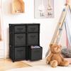 6-Cube Fabric Storage Organizer Shelf for Bedroom, Playroom and More - Sturdy DIY Cubbies Shelves in Black view 3